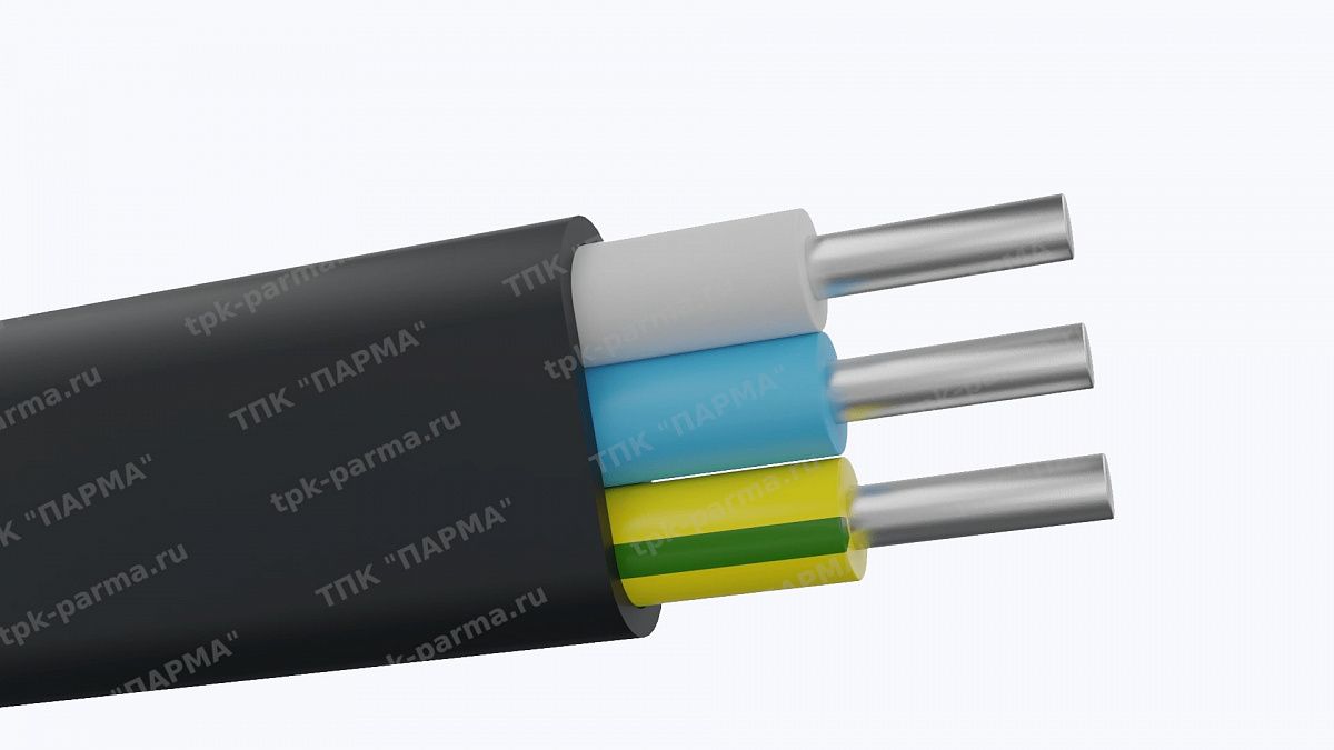 Фотография провода Кабель АВВГ-П 3х4 - 1кВ